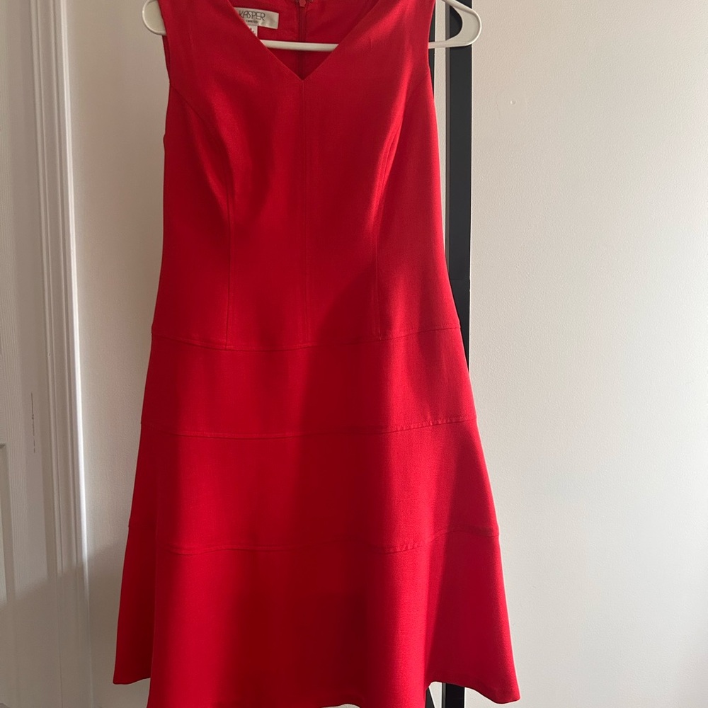 Kasper Red Mini Dress with Chic Design
